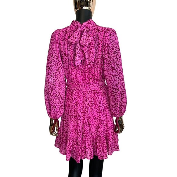 ✨Entro Pink Leopard Print High Neck Mini Dress – NWOT , Flirty, & Chic✨Small - Picture 6 of 12